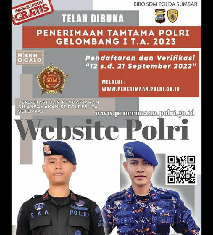 BUKA PENERIMAAN-Polda Sumbar membuka penerimaan calon Polisi jalur Tantama.