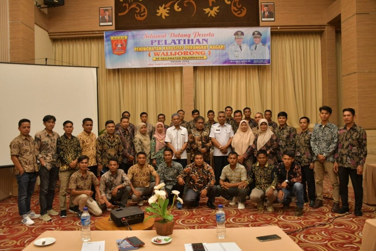 Sebanyak 48 perangkat nagari se Kecamatan Palembayan Kabupaten Agam ikuti pelatihan peningkatan kapasitas