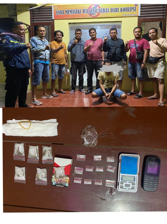 Opsnal Sapu Jagat Sat Res Narkoba Pessel, amankan 17 paket Shabu dari " A " 1 ag