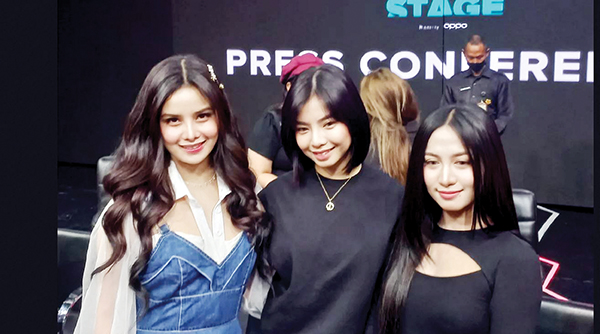 Datang ke Indonesia, MNL48 Penasaran Soal Makanan 1 Abby MNL48, Coleen MNL48, dan Sheki MNL48 di kawasan Kebon Jeruk, Jakarta Barat, Jumat (28/10).