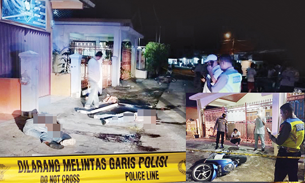 TEWAS— Polisi melakukan olah TKP penemuan tiga pelajar yang tewas akibat kecelakaan tunggal di Jalan Garuda, Kelurahan Dadok Tunggul Hitam, Kecamatan Koto Tangah.
