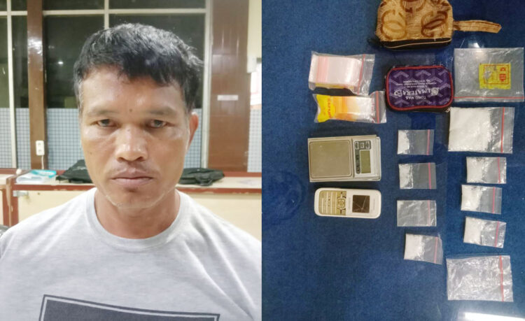 Pengedar Terciduk Simpan Seperempat Kilogram Sabu di Kota Padang 1 PENGEDAR SABU— Pelaku I (42) ditangkap Tim Rajawali Polresta Padang dengan barang bukti seperempat Kg sabu.