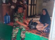 Peduli Terhadap Warga Ekonomi Sulit, Babinsa Berikan Bantuan Sembako Kebutuhan Dapur