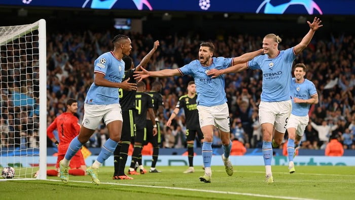 LIGA CHAMPIONS— Manchester City menggilas Real Madrid dengan skor 4-0 di leg kedua semifinal Liga Champions.