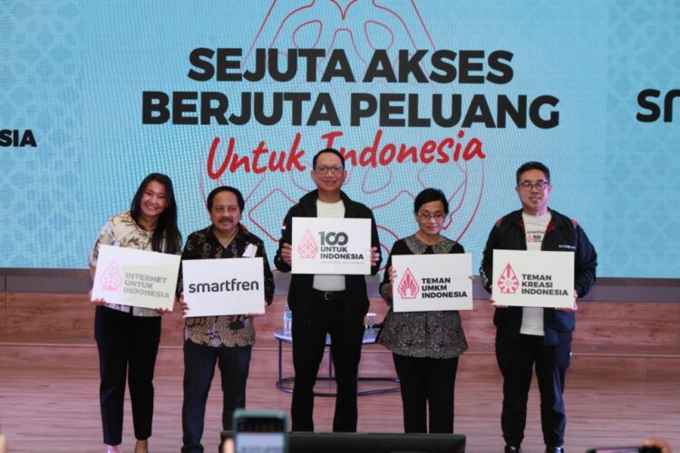 Smartfren Prakarsai Gerakan Sejuta Akses Internet untuk Berjuta Peluang 1 PELUNCURAN— Smartfren meluncurkan gerakan 100% untuk Indonesia dengan salah satu inisiatifnya, yaitu Internet untuk Indonesia.