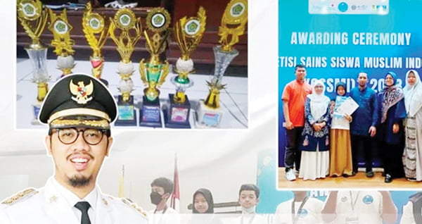 APRESIASI— Wali Kota Bukittinggi, Erman Safar, mengapresiasi kerja keras pelajar yang ikut serta dalam KoSSMI 2023 dan juga Lomba expo antar Madrasah di Jakarta.