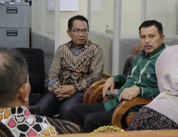 koordinasi— Pimpinan Bank Syariah Indonesia (BSI) lakukan koordonasi dengan Kanwil Kemenag Sumbar terkait pelunasan Biaya Perjalanan Ibadah Haji (Bipih) jemaah haji, Jumat (12/5).