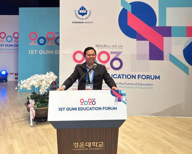 Wakil Ketua DPD RI Sultan B Najamudin acara puncak " 1ST Gumi Education Forum and ASEAN- Korea expert Future Forum" Kyongwoon University Korea Selatan, Selasa, (20/6).