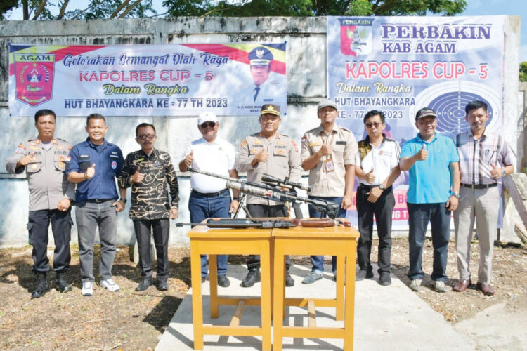 Cari Atlet Menembak, Pengkab Perbakin Agam Gelar Kapolres Cup 5 1 LOMBA MENEMBAK— Pengkab Perbakin Agam menggelar Kapolres Cup 5 di Lapangan Menembak Sport Center Bukik Bunian pada 24-25 Juni 2023, dalam rangka mencari bibit menembak di daerah itu.