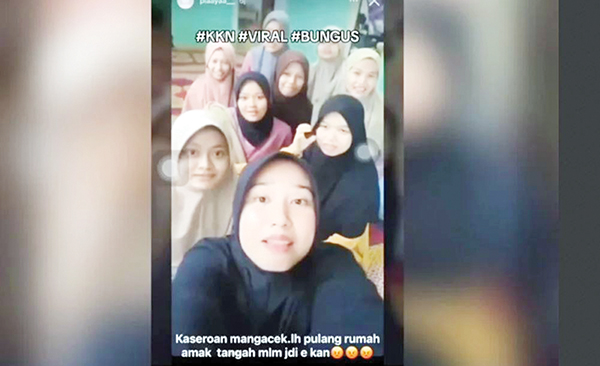 video mahasiswa UNP KKN viral