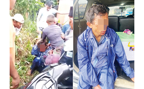 PENCULIK ANAK— Pelaku penculik anak ditangkap hingga babak belur dihajar massa di kawasan Simpang Empat Kelurahan Ganting, Padangpanjang Timur. Sedangkan korban berhasil diselamatkan.