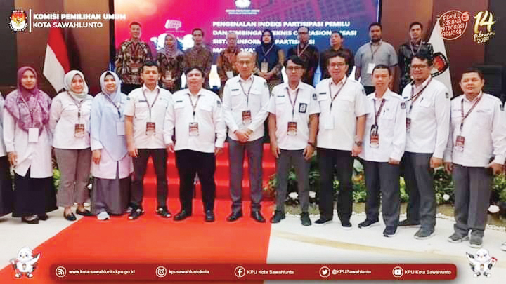 RAPAT KERJA— KPU Sawahlunto mengikuti rapat kerja Teknis Sosialisasi Pendidikan Pemilih zona 1 oleh KPU RI di Kota Batam Provinsi Kepulauan Riau pada tanggal 12-14 Juli 2023.