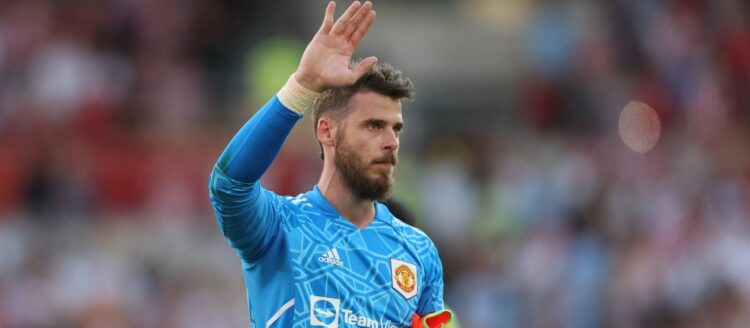 HABIS KONTRAK— Kiper David de Gea berstatus bebas transfer usai kontraknya bersama Manchester United resmi berakhir per 1 Juli 2023. Status itu berlaku setelah kedua belah pihak gagal mencapai kesepakatan untuk kontrak baru.