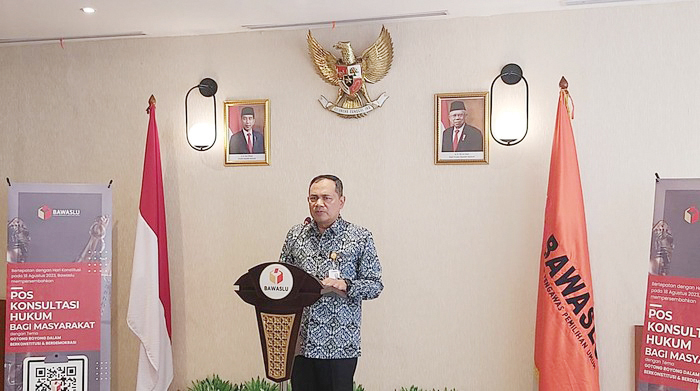Bawaslu Buka Pos Konsultasi Hukum soal Kepemiluan untuk Warga 1 RESMIKAN— Sekjen Bawaslu Ichsan Fuady saat meresmikan Pos Konsultasi Hukum yang berada di lantai 5 Gedung Bawaslu RI, Jalan MH Thamrin, Jakarta Pusat Jumat (18/8).