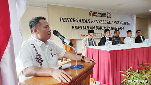Ciptakan Pemilu Damai tanpa Sengketa, Parpol Diharapkan Paham Langkah Penyelesaian Sengketa 1 RAPAT KOORDINASI— Bawaslu Kabupaten Agam menggelar rapat koordinasi (Rakor) penyelesaian sengketa pemilu yang diselenggarakan di hotel nuansa Maninjau, Ambun Pagi Kecamatan Matur, Jumat (29/9).