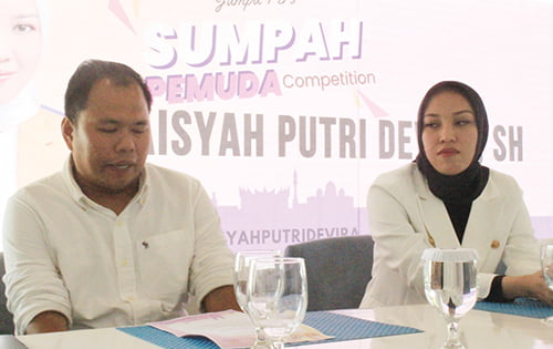 Gandeng Padang TV, Aisyah Putri Devira Gelar Lomba “Sumpah Pemuda Competition 2023” 1 KETERANGAN PERS— Aisyah Putri Devira memberikan keterangan pers terkait digelarnya lomba konten kreator, “Sumpah Pemuda Competition 2023”, Rabu (20/9).