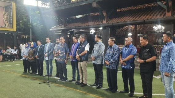 CABUT DUKUNGAN— Majelis Tinggi Demokrat memaparkan hasil rapat terkait dicabutnya dukungan kepada Anies Baswedan.