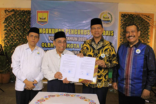 Peningkatan Pariwisata, IKOPARIS Siap Bersinergi dengan Pemko Pariaman Dalam Peningkatan Pariwisata 1 ACARA—Wako Pariaman H Genius Umar dan Wawako Mardison Mahyuddin saat acara IKO PARIS.