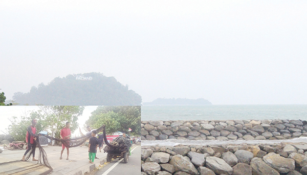 Aktivitas Melaut Nelayan Tradisional Terganggu 1 DUA JAM MELAUT— Kabut asap yang makin menebal di Kota Padang, ikut membuat aktivitas nelayan tradisional untuk melaut terganggu. Indra, salah seorang nelayan, mengaku hanya bisa melaut dua jam karena kondisi kabut saat ini.