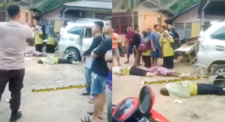 Kecelakaan Maut di Sijunjung, 3 Penumpang Travel Tewas, 4 Luka-luka, Gegara Sopir Banting Setir lalu Tabrak Truk Molen 1 PENUMPANG TEWAS—
Kondisi pascakecelakaan mobil Avanza dengan truk molen yang menewaskan tiga orang penumpang dan empat orang
luka-luka.