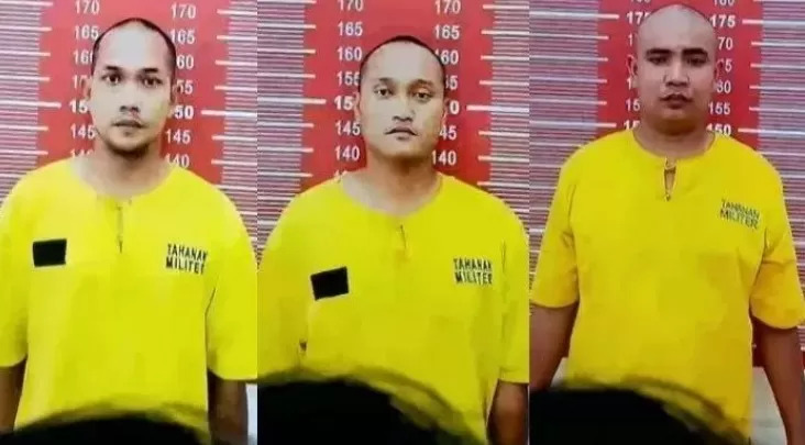 Prajurit TNI Pembunuh Imam Masykur Diadili Secara Militer, Panglima Pastikan Transparan dan Sidang Terbuka 1 PELAKU PEMBUNUHAN— Tiga oknum TNI tersangka pelaku pembunuhan terhadap Imam Masykur, satu di antaranya adalah anggota Paspampres, Praka Riswandi Manik.