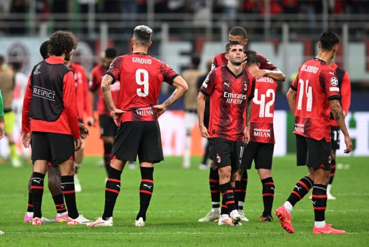 DITAHAN IMBANG— Bertindak sebagai tuan rumah, AC Milan ditahan imbang tanpa gol oleh Newcastle United dalam laga perdana babak penyisihan grup Liga Champions 2023/2024 Grup F di San Siro, Selasa (19/9) waktu setempat atau Rabu WIB.