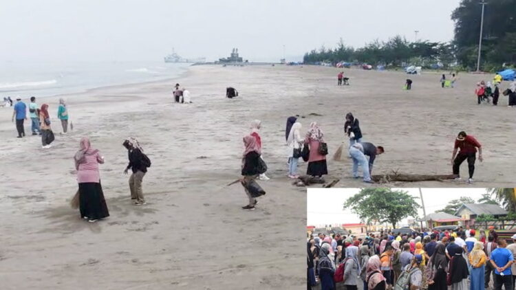 Pemko Pariaman Gerakkan Satu Jam Menyapu Destinasi Wisata 1 GERAKAN BERSIH PANTAI— Pemko Pariaman kembali galakkan gerakan satu jam menyapu di destinasi wisata yang ada di Kota Pariaman.