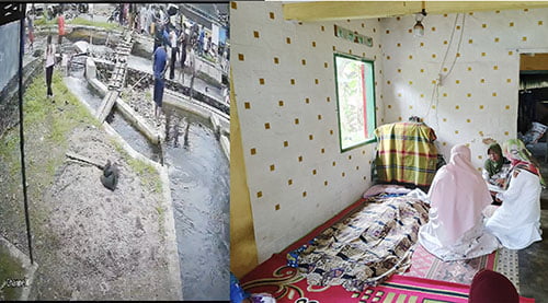 MAYAT MENGAMBANG—Penemuan mayat perempuan  mengambang di di saluran irigasi Nagari III Koto Aur Malintang Utara, Kecamatan IV Koto Aur Malintang, Kabupaten Padangpariaman.