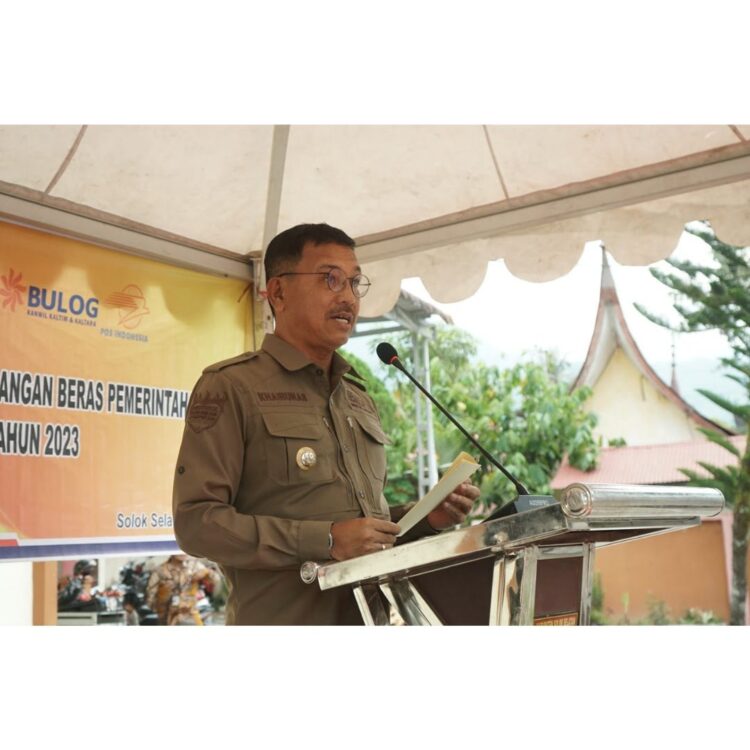 Kerja Sama Seluruh Jajaran jadi Cerminan Solsel 1 SAMBUTAN—Bupati Solok Selatan H. Khairunas saat berikan sambutan.