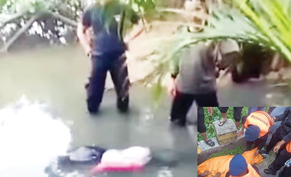Mayat Mahasiswi Mengapung di Bawah Jembatan, Mulut dan Hidung Mengeluarkan Busa, Diduga Baru 3 Jam Meninggal 1 EVAKUASI— Polisi mengevakuasi mayat mahasiswi yang ditemukan mengapung di bawah jembatan dekat Mako Brimob Padang Sarai, Kecamatan Koto Tangah.