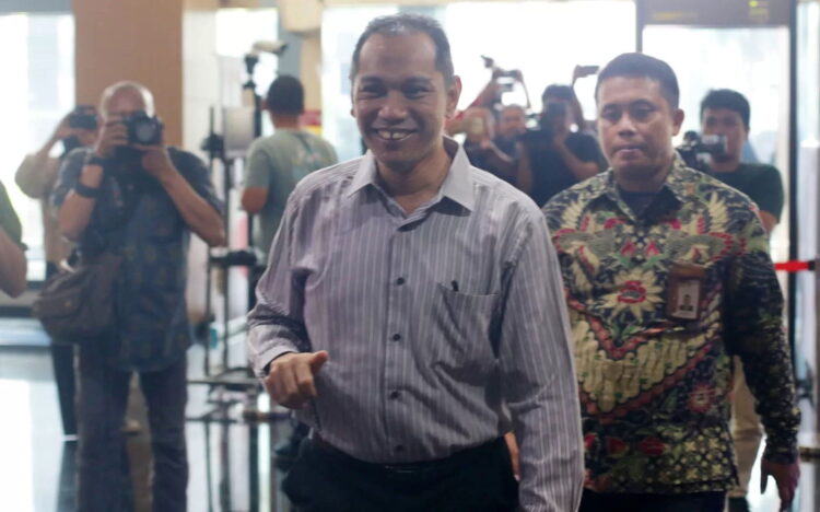 JADI SAKSI—Wakil Ketua KPK Nurul Ghufron saat diperiksa sebagai saksi terkait dugaan pelanggaran kode etik pertemuan Ketua KPK Firli Bahuri tersangka korupsi eks Menteri Pertanian Syahrul Yasin Limpo.