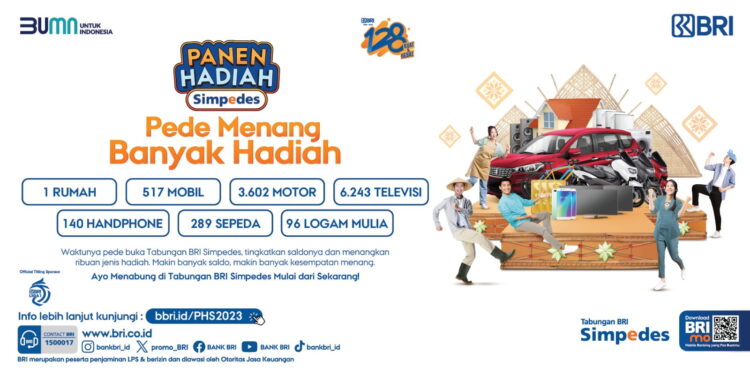 Yuk Menabung di Tabungan BRI Simpedes! Aman Uangnya dengan Ribuan Hadiah yang Diundi 2 kali Setahun