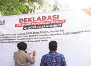 Bawaslu Payakumbuh Gelar Deklarasi Pemilu Damai, Perkuat Peran Seluruh Lapisan Awasi Pemilu 2024