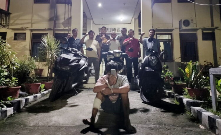 Spesialis Curanmor dan Pembobol Toko Ditangkap, Ditembak Gegara Melawan 1 PENCURI— Pelaku Faisal (31) yang terlibat kasus curanmor dan bobol toko ditangkap jajaran Polsek Kuranji.