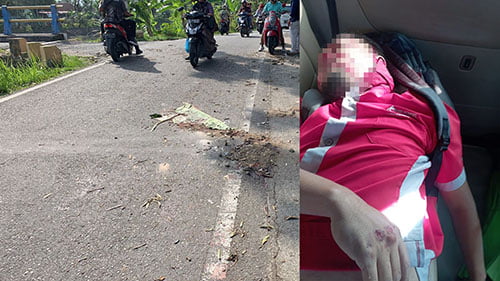 Pemotor Tewas Tertimpa Dahan Pohon, Helm yang Dipakai Korban Terbelah 1 TEWAS— Pemotor tewas akibat tertimpa dahan pohon di Jalan Banjir Kanali, Kelurahan Jari, Kecamatan Padang Timur.