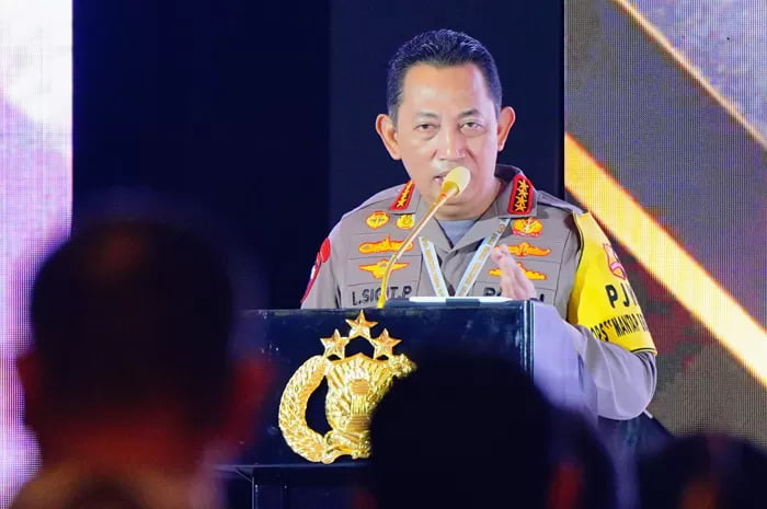 Kapolri Instruksikan Jajarannya Amankan Pemilu dan Pembangunan Nasional 1 APEL KASATWIL— Kapolri Jenderal Listyo Sigit Prabowo saat memberikan arahan Apel Kepala Satuan Wilayah (Kasatwil).