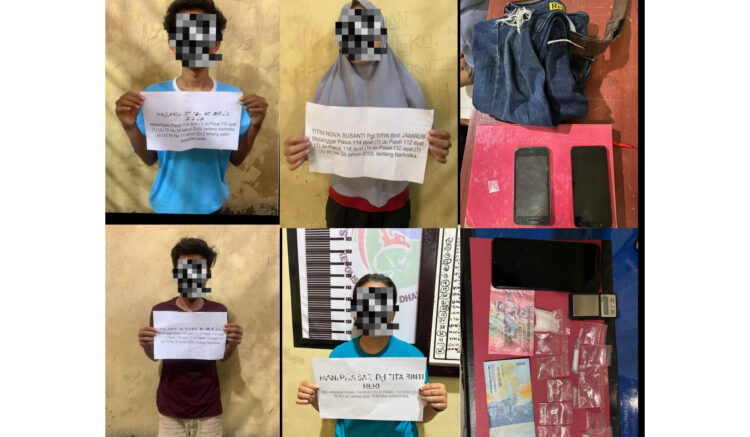 Pelajar hingga Ibu Rumah Tangga jadi Pengedar Sabu 1 PENGEDAR— Jajaran Polres Dharmasraya menangkap empat pengedar sabu.