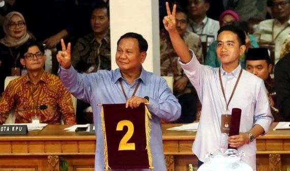 PASANGAN— Paslon capres-cawapres dari Koalisi Indonesia Maju (KIM) Prabowo Subianto-Gibran Rakabuming Raka.