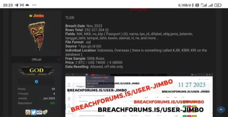 Situs KPU Diretas Hacker, 204 Juta Data Pemilih Dijual Seharga Rp1,2 Miliar 1 DIRETAS— Website resmi KPU, www.kpu.go.id diretas hacker.