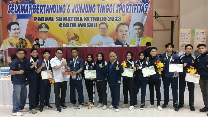 Porwil Sumatera XI-2023, Wushu Boyong 6 Medali Perunggu 1 WUSHU— Cabor Wushu menyumbang 6 medali perunggu di arena Porwil Sumatera XI 2023 yang berlangsung di Provinsi Riau.