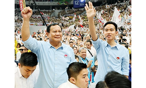 Pasangan Capres dan Cawapres Prabowo Subianto dan Gibran Rakabuming