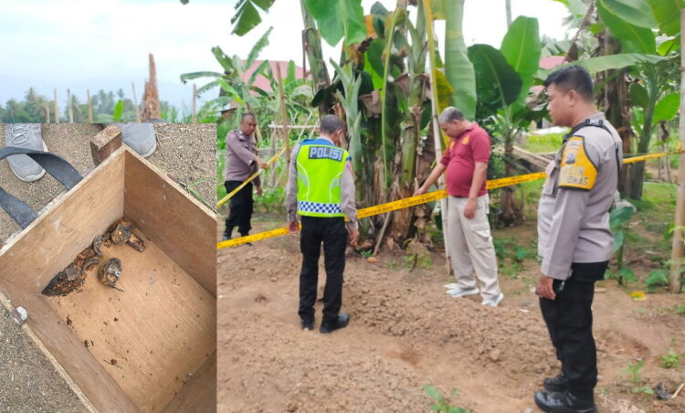 Pemilik Kebun Temukan Granat Aktif saat Mencangkul 1 PENEMUAN GRANAT— Polisi mendatangi lokasi penemuan granat aktif di kebun warga di Gurun Laweh, Kecamatan Nanggalo. Granat itu selanjutnya diledakkan Tim Jibom Brimob.