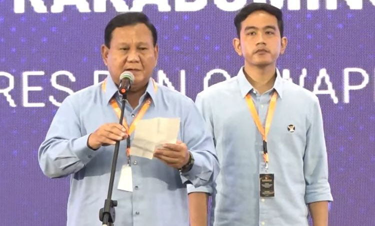 PASANGAN— Capres Prabowo dan Cawapres Gibran Rakabuming Raka nomor urut 2 pada Pilpres 2024.