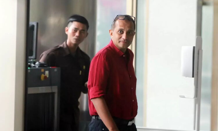 PENUHI PANGGILAN— Wamenkumham Edward Omar Sharif Hiariej atau Eddy Hiariej memenuhi panggilan Komisi Pemberantasan Korupsi (KPK).