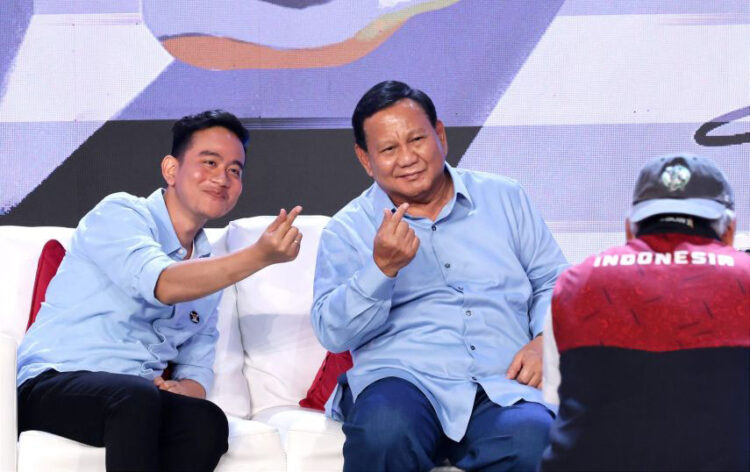 PASANGAN— Capres Prabowo Subianto dan Cawapres Gibran Rakabuming Raka.