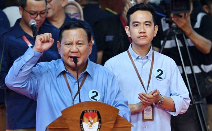 PASANGAN— Capres Prabowo Subianto dan Cawapres Gibran Rakabuming Raka nomor urut 2.