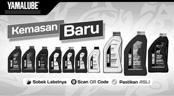 Tampil Lebih Futuristik, Yamaha Luncurkan Oli Yamalube dengan Desain Botol Baru 1 KEMASAN BARU- PT Yamaha Indonesia Motor Mfg meluncurkan Oli Yamalube dengan desain botol yang baru.