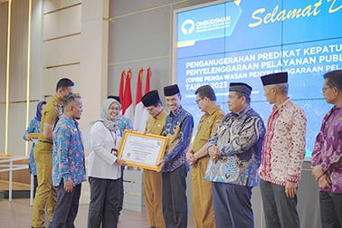 wabup yulian efi terima penghargaan