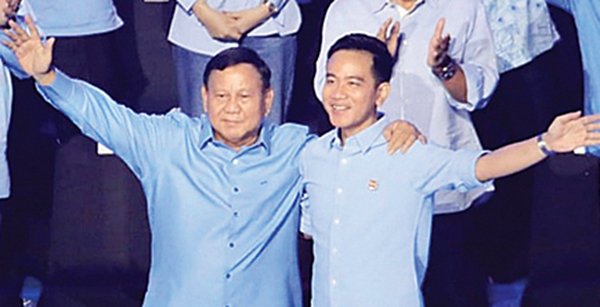 PASANGAN— Capres Prabowo Subianto dan Cawapres Gibran Rakabuming Raka.