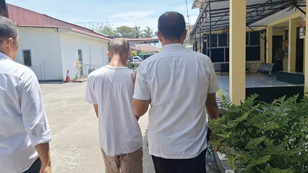 PEMERKOSA— Pelaku MAH (27) yang tega memperkosa putri tirinya ditangkap Tim Opsnal Satreskrim Polres Pariaman.